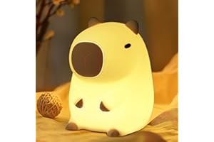 ‎COOLGIFT MART CoolGift Mart Capybara Geschenke, niedliche Tier Silikon Nachtlicht Touch Control & Timer, USB wiederaufladbar, ideal für Stillen, Lesen, Arbeiten & Schlaf für Baby, Kinder, Jugendliche & Erwachsene