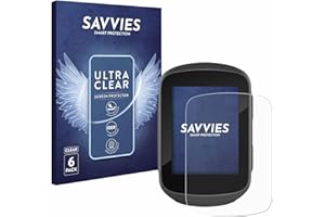 savvies Protector Pantalla para Garmin Edge 130 Plus (6 Unidades) Película Ultra Transparente