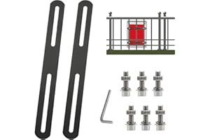 JINSION Set di Fissaggio per Cassetta Postale,220 mm Fissaggio per Cassetta Postale per Recinzione,Set di Fissaggio per Cassetta Postale per Recinzione,per Fissare Le Cassette Postali a Recinzioni o Cancelli