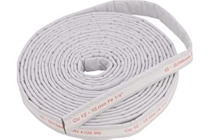 Sanitop-Wingenroth 10 m Isolierschlauch kunststoffbeschichtet | IsoFit 2000 | Für Kupferrohre | Schall- und Wärmeisolierung | 12-15 mm x 10 Meter | Schutzrohr Grau | 25404 5