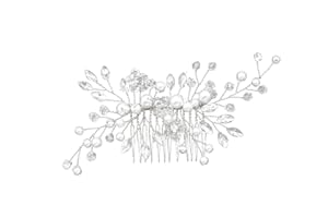 KINDOYO Braut Hochzeit Haarkamm - Rhinestone Pearl Haarkamm Haarspangen Haarclip-Kamm Haarschmuck Kristall Brautkamm für Frauen und Mädchen - Silber