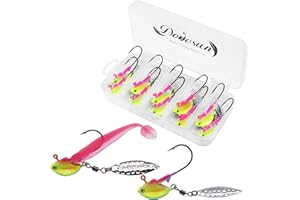 Dovesun Fishing Jig Heads Underspin Jig Heads with Willow Blade Glow/Green/Colorful/Red 3.5g 7g 10g 14g