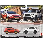 Hot Wheels JBK98 Premium 2'li Paket Subaru Crosstrek / 2018 Toyota 4Runner Ara&ccedil; Oyuncağı Mini Araba 3 Yaş ve &Uuml;zeri &Ccedil;oklu