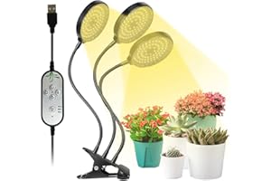 Favrison 45W Grow Light Sunlike Full Spectrum 234 LEDs Plant Grow lights with Timer Auto On/Off 4/8/12H Waterproof Grow Lamp for indoor Plants, 5 Dimmable Levels, Adjustable Gooseneck