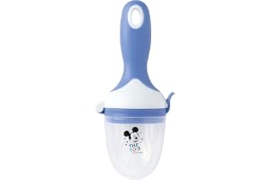 Disney Mickey Mouse Baby Pacifier Silicone Fresh Fruit Infant Teether With Handle, For Infant Safely Self Feeding, Bpa Free Teething Relief, 6 To 9 Months (Official Disney Product)