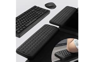 lomonmen Poggia Gomito da Scrivania,2 Pezzi a forma di L in Schiuma Memory per Supporto Gomito,Cuscinetti Poggiapolsi Ergonomico con Base Antiscivolo per Lavoro o Gioco