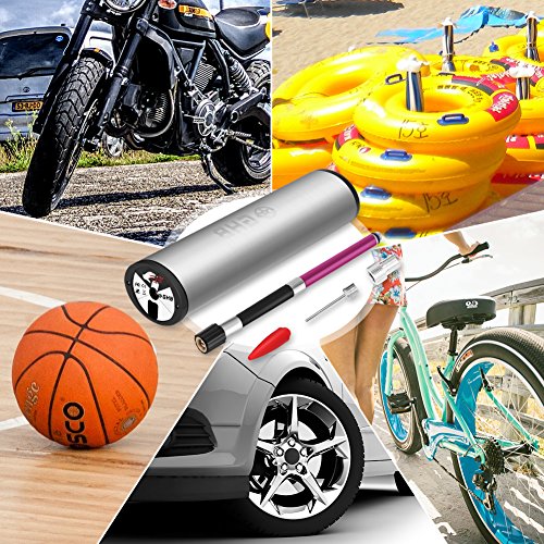 GHB Gonfleur Électrique Vélo Voiture Pompe Pneu 10Bar/150 PSI Léger Rechargeable Pratique Argenté