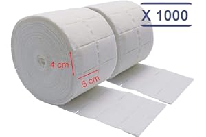 déliktess® - 2 X 500 carrés de ouate de cellulose - Rouleau Coton Manucure