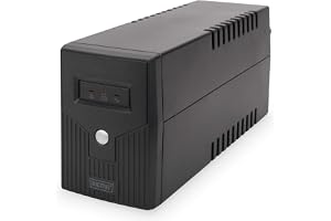DIGITUS Avbrottsfri strömförsörjning - Linjeinteraktivt UPS-system - 600VA 360W - AVR - 2 uttag för skyddskontakt - Med UPS-p