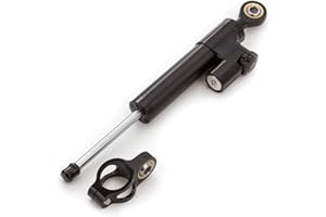 RZMMOTOR Amortisseur de direction universel pour moto Fxcnc, réglable - Convient pour Suzuki GSXR 1000 750 K4, Kawasaki Zx636 Zx6r, Honda Cb1000r KTM Duke125, Yamaha YZF R6 Mt-09 Xjr1300