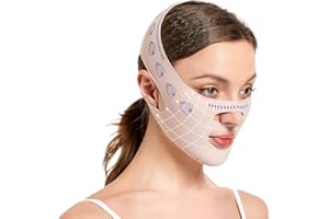 MKVZIYE 1 maschere riutilizzabili a V,doppio mento,per viso per doppio mento e pelle del viso flaccida