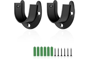 2 Stück Kleiderstange Halterung, DEANKEJI Rundrohr Halterung, 38 mm Edelstahl Stangenhalter, für Garderobenhalterungen, Gardinenstangen, Wäschetrockenstangen, Badezimmervorhanghalterungen