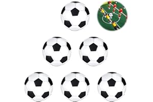 iewrtcin Table Football Balls,6pcs 28mm Table Soccer Foosballs Replacement Balls,Mini Black and White Tabletop Game Soccer Balls for Kids Adults Football Table Game, Party Favours