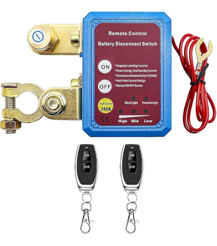 Interrupteur Déconnexion Batterie Voiture à Distance - 12V200A Avec Télécommande - Portée 48m