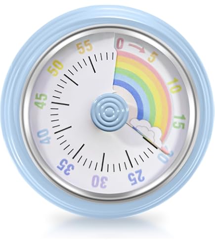 HYOJCWU Visuele countdown-timer, 60 minuten, stil voor de keuken, tijdmanagementgereedschap voor kinderen en volwassenen, snelle instelling