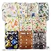 LittleBloom, Reusable Pocket Cloth Nappy, Fastener: Popper, Set of 10, Patterns 1011, Without Insert, (see "Special Offers and Product Promotions" for Special Offers Detail)