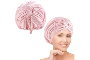 WY LIGHTING LEVEL Satin Silk Hair Bonnet for Sleeping, Adjustable Sleeping Caps, Silk Hair Wrap Night Sleep Caps, Night Sleep Cap Turban for Long Curly Hair Accessories