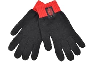 ACM 1899 AC Milan Gant uni avec patch en tissu, écran tactile, 95% PC 5% EA MILANI 143486, Noir, taille unique