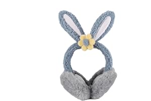 XINCHIUK Ear Protection Rabbit Shape Ear Warmers Women's Earmuffs Children Girls Earmuffs Adjustable Ear Warmers Soft Warm Ear Warmer Plain Earband Cosy Plush Ear Warmers Winter Ear Warmer Outdoor