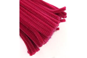 BEADS4CRAFTS 20 x PIPE CLEANERS *33 COLOURS* CHENILLE 6mm x 30mm STEM Children CRAFTS ART UK SELLER (Pink C450)