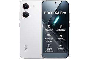 POCO X8 Pro Smartphone, 12GB RAM, 512GB Storage, White, 3-pin Adapter, Middle East Version