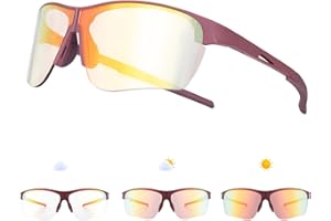 SKYWAY Foldable Cycling Glasses Men Women Mountain Bike Running Sports Sunglasses UV Protection,Black