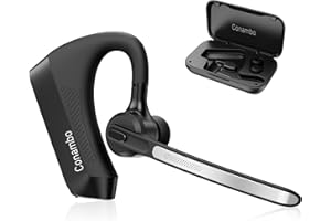 Conambo K21 Bluetooth Headset,V5.1 Bluetooth Headset mit Mikrofon mit CVC 8.0 und ENC Geräuschunterdrückung,Headset Bluetooth mit Mikrofon für für Autofahren Büro Geschäft Fahren-18Std Sprechzeit