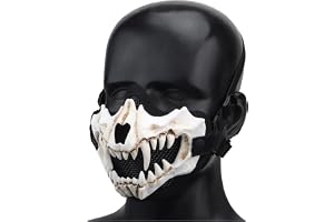 WISEONUS Airsoft mesh mask halv ansikte andningsbar paintball skyddande taktisk dödskallemask för CS-spel halloween cosplay BBs skytte aktiviteter