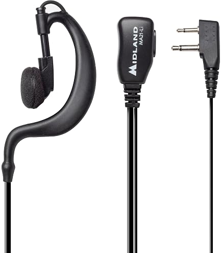Proxel PJD-1307C Micro-Auricolare con CONNETTORE 2,5mm E Supporto, Cavo SPIRALATO per Midland/Alan/BRONDI/INTEK