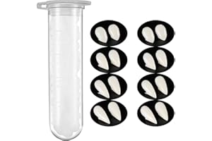 Bohoman 10 Pieces Vampire Fangs Kit 5 Sizes Custom Fangs Vampire Teeth Fake Dentures with 1 Tube Teeth Pellets Adhesive for Cosplay Party Props Halloween Party Fangs