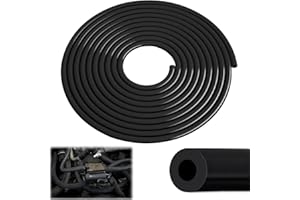 ERZEKRIM Manguera de Silicona Manguera de Silicona de para Automóvil Tubo de Vacío de Silicona 5 Metros Tubo de Silicona Universal Azul Para todos los accesorios de aire, vacío o entrada salida (negro 4mm)