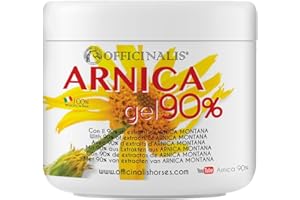 OFFICINALIS FOR HORSES - Arnica 90% Per Cavalli Uso Umano Prodotta in Italia - 500 Ml, Gel 90% di Arnica Montana per Massaggio a Muscoli e Articolazioni - Naturale Concentrata