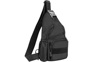 Selighting Taktisch Brusttasche Military Umhängetasche Militär Schultertasche Rucksack Crossbody Bag mit USB-Ladeanschluss und Flaschenhalter für Trekking Camping Wandern Reisen