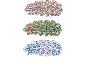 DEMIAWAKING IT 3pcs Forcine per Capelli Strass Farfalla Fermagli per Capelli Donna Ragazza DIY Diamond Painting Mollette per Capelli Fiore Fai da te Accessori per Capelli (Stile 6)