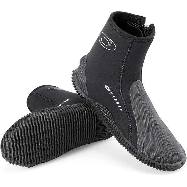Bottillons Néoprène 5mm - Plongée, Surf, Kayak Avec Semelle Antidérapante Et Zip Latéral