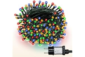 WISD Guirlande Lumineuse 33M, 300 LED Coloré - Guirlande Lumineuse Sapin de Noël Avec Fonctions de Minuterie et Prise - Intérieure Extérieure Décoration pour Noël, Chambre, Jardin, Christmas