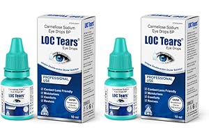 I-DEW LOC Tears - Professional use Eye Drops in Digital Eye Strain for Screen Users & Gamers | Carmellose Sodium 0.5% and Glycerol | Moisturizes, Comforts & Revives Dry Eyes | 10ml (Pack of 2)