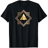 Massoneria Occhio della Provvidenza Massonico Piramide d'Oro Maglietta