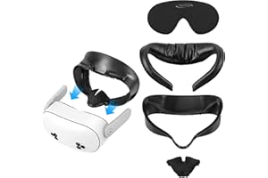 Digicharge Ochrona twarzy Maska do twarzy dla Meta Quest 3S Upgrade Zamiennik Oculus 3S Oddychająca podkładka VR PU Wygodna pianka - Lepsze dopasowanie i komfort dla szerszego zakresu