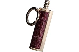 Saibit Fire Starter Lighter Waterproof Flint Match Metal Matchstick Permanent Keychain Outdoor Camping Match Lighter(Sold without Fluid) (Red)
