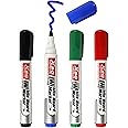 ABEIER Whiteboard Pens, White Board Markers, Assorted Ink Colours Dry Erase Markers, Home Office School Supplies, Bullet Tip Low Odour (Pack of 4)
