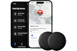 REITEAG Dimova Localizzatore, GP90-Localizzatore GPS preciso senza abbonamento (Android/Apple), Smart Tracker per Chiavi, Valigie e Portafogli – Compatibile con l’App Dov’è di Apple (Android-Confezione da 2)