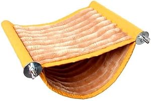 BLOOMEXCELLENT One Piece Fluffy Winter Warm Bird Nest House Soft Comfortable Bird Hut Hideaway Plush Cute Parrot Cage Sleeping Bed for Budgies, Lovebird, Parrot