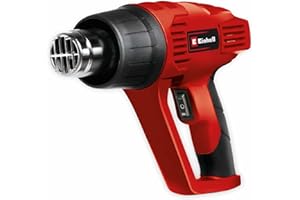 Einhell TH-HA 2000/1 Electric Heat Gun Set | Hot Air Gun With Dual Heat Settings For Paint Stripping, Vinyl Application, Crafts, Resin | Includes 4 x Nozzles, Paint Scrapper,Red