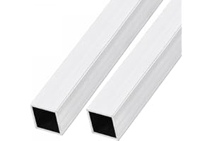 sourcing map Lot de 2 tubes carrés en aluminium (30 mm x 30 mm x 2 mm x 300 mm) en aluminium 6063 – pour ameublement, machines