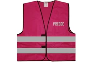 MISTER WARNWESTO Warnweste - Signalweste - Presse - Warnweste mit reflektierendem Aufdruck ID: 004