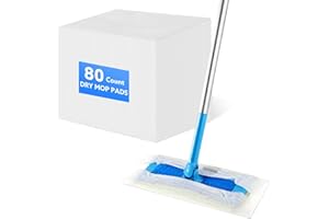 WLICH 80 Count Dry Sweeping Cloths Pads Compatible with Flash Sweeper, Disposable Duster Mop Refills, Non-Woven Mop Refill Pads for Floor Cleaning