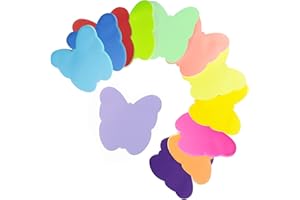 YZDZSW 12 Farben Farbige Haftnotizen, Haftnotizen Klebezettel, Farbig Blätter Notizblöck Super Sticky Notes für Büro Zuhause Schule Sitzung (Schmetterling+600 Blatt+70 * 70mm)