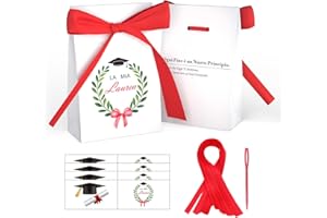 SAMCHEY 20pz Scatole Bomboniere Laurea con Nastri Pretagliati e Biglietto Regalo – Portaconfetti "La Mia Laurea" in Carta Rigida, Ideali per Famiglia e Amici