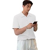 GENIUS STORE Erkek Oversize Polo Yaka Waffle T-Shirt